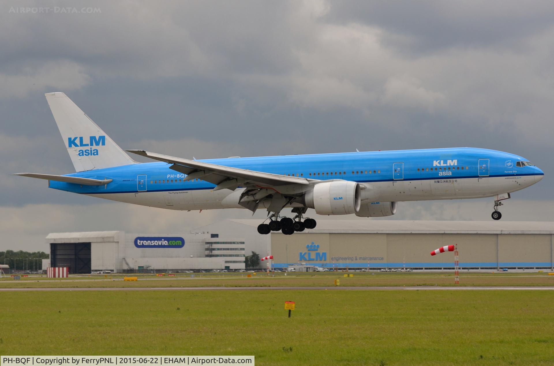 PH-BQF, 2004 Boeing 777-206/ER C/N 29398, KLM B772 landing.