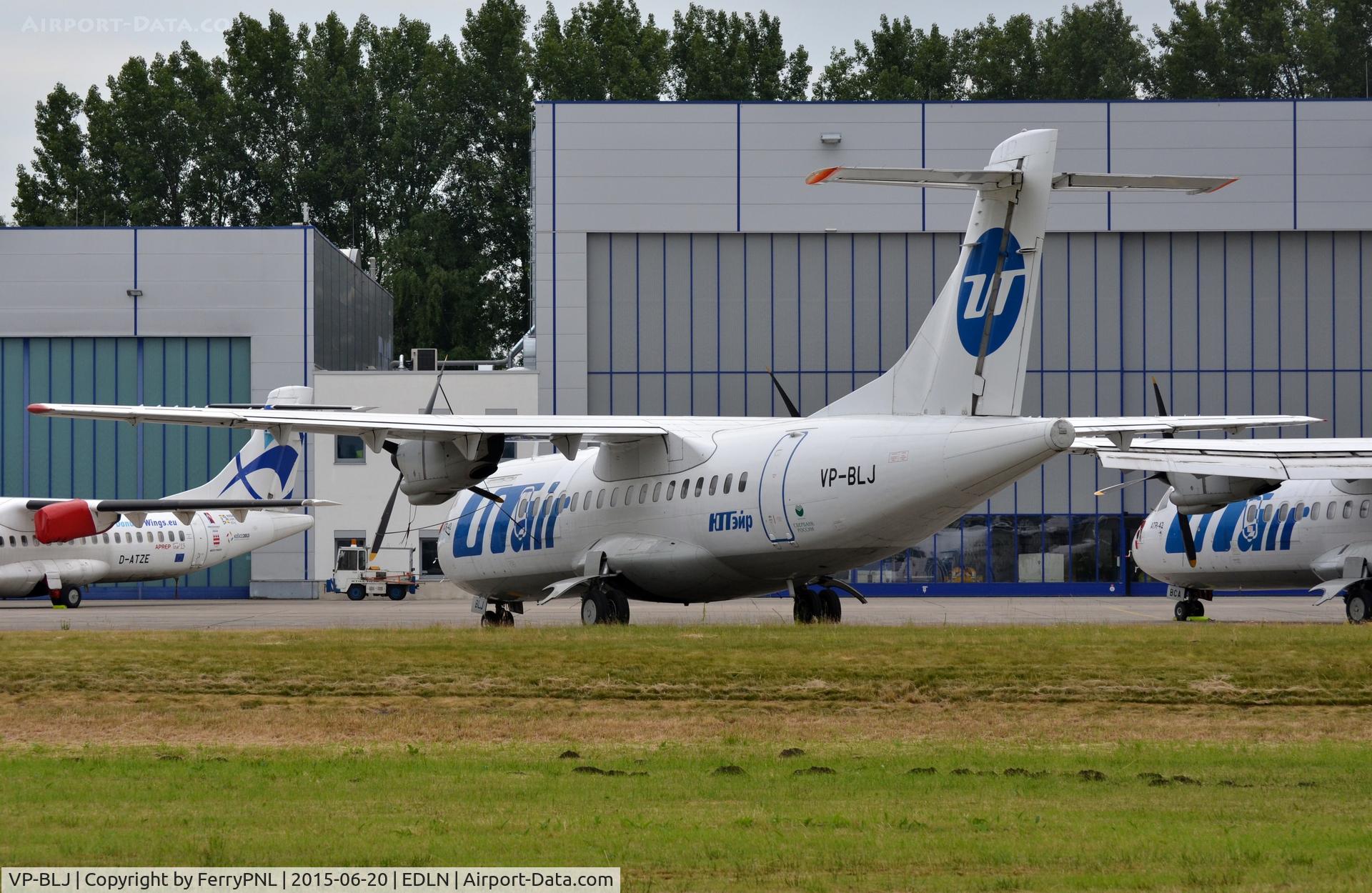 VP-BLJ, 1991 ATR 42-300 C/N 255, UTAir Atr42 parked up at MGL waiting for a new operator.