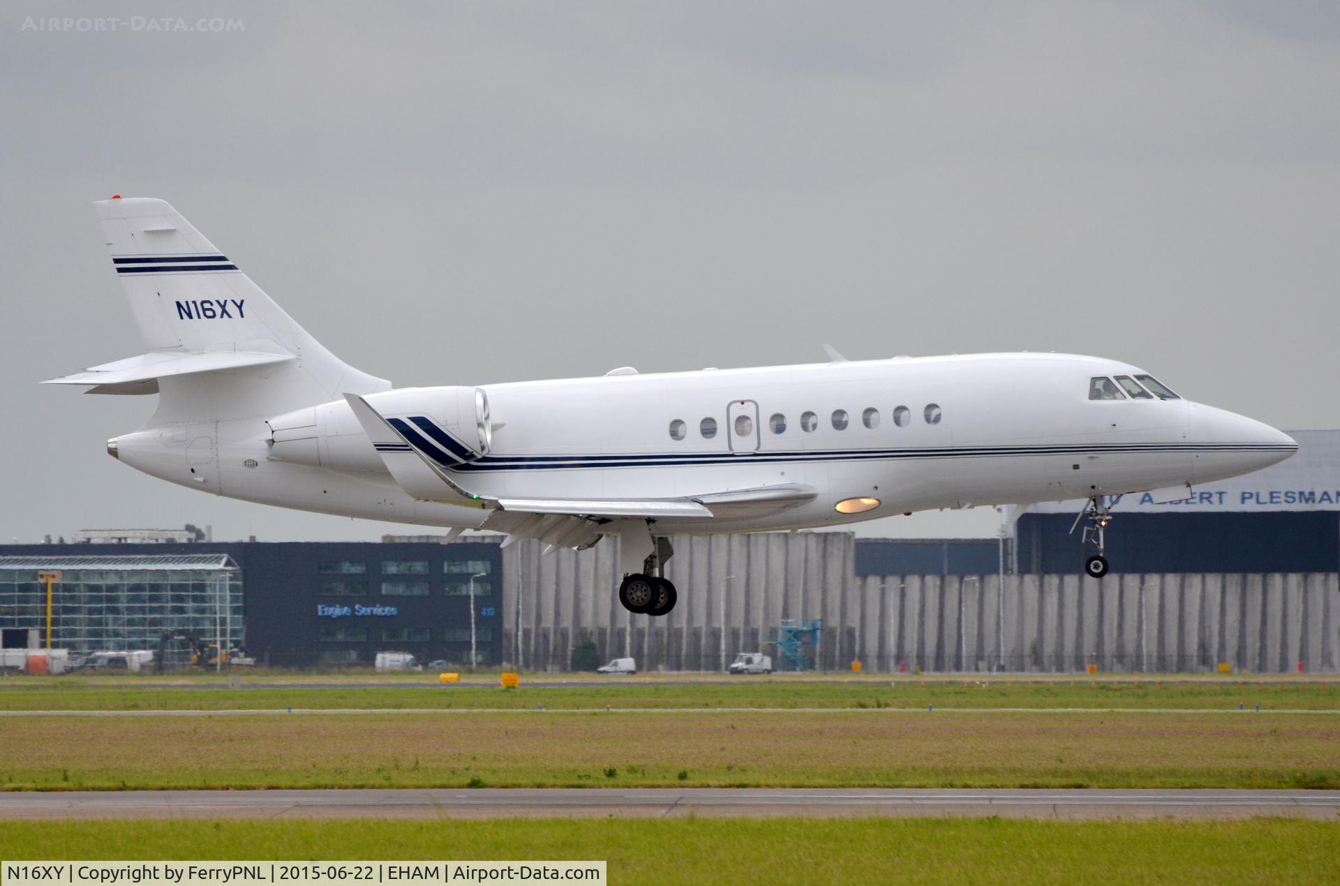 N16XY, 2003 Dassault Falcon 2000LX C/N 16, Falcon 2000LX floating in.