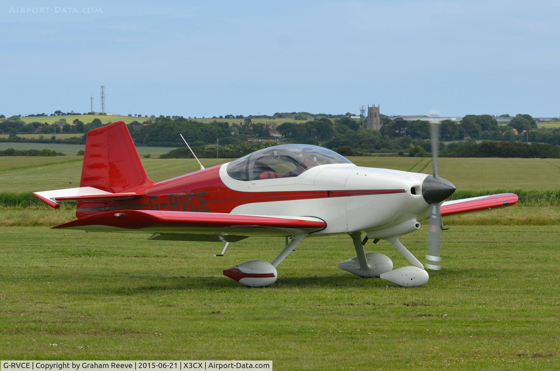 G-RVCE, 2001 Vans RV-6A C/N PFA 181-13372, Just landed at Northrepps.