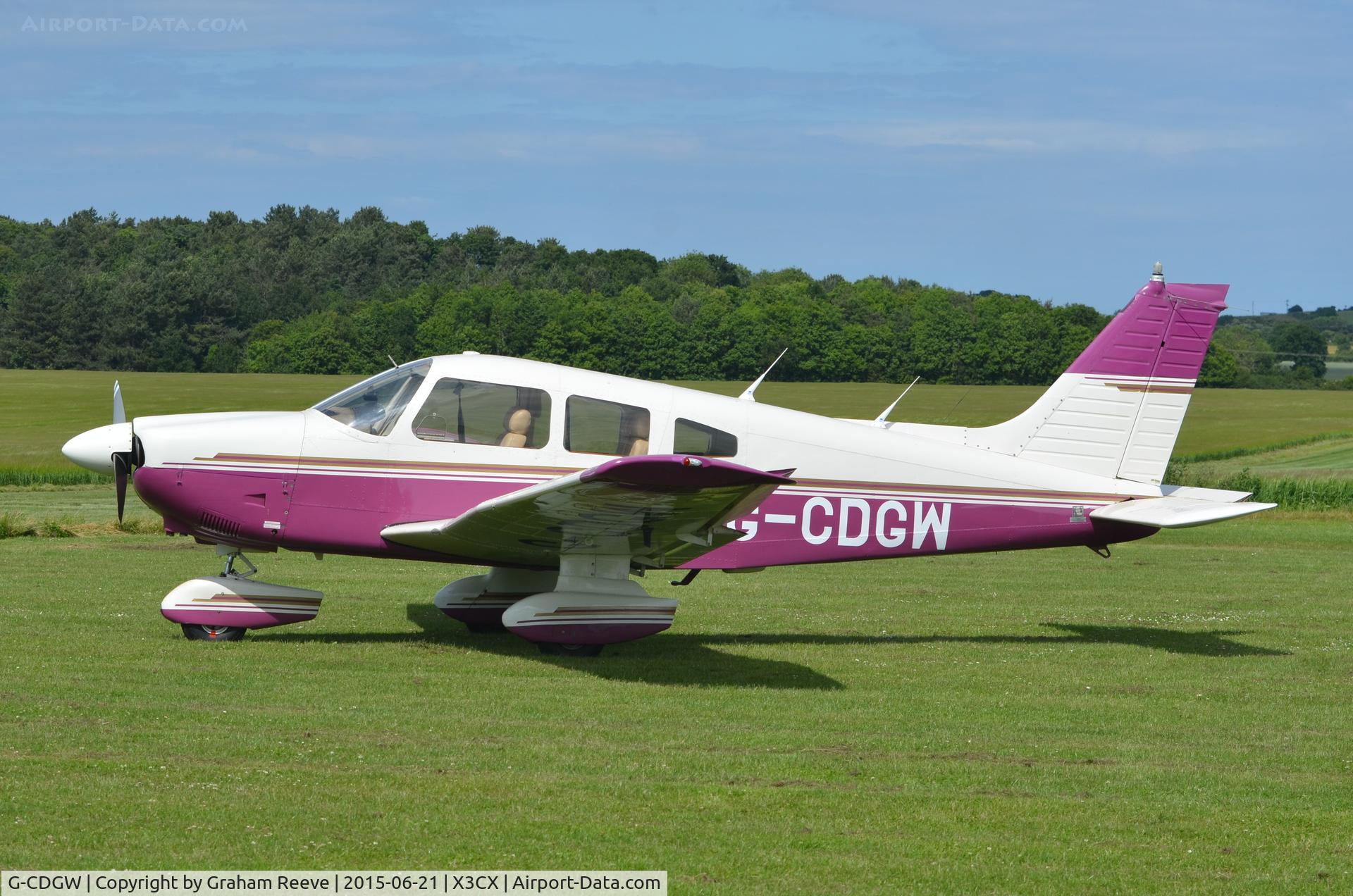 G-CDGW, 1979 Piper PA-28-181 Cherokee Archer II C/N 28-7990402, Parked at Northrepps.