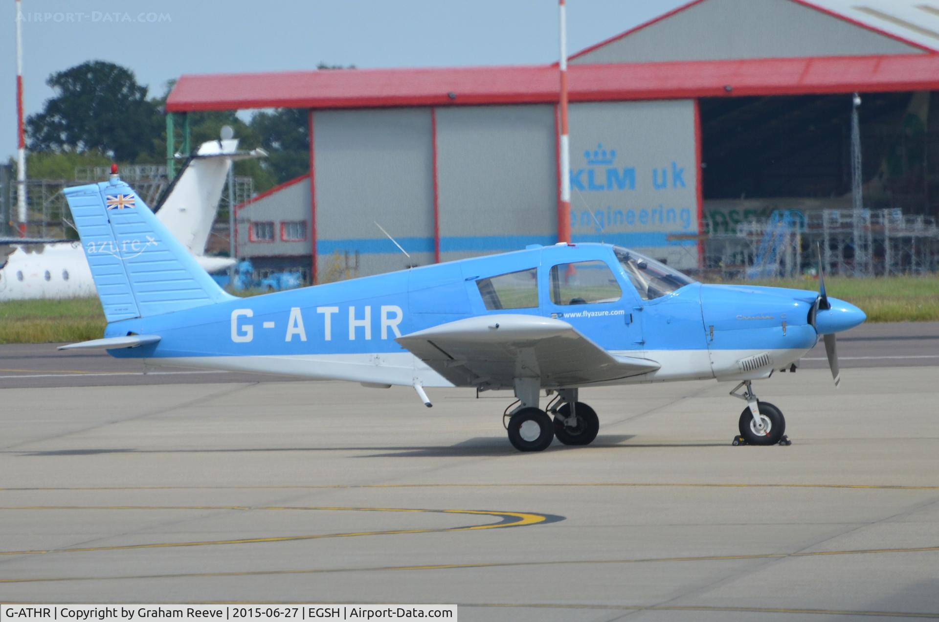 G-ATHR, 1965 Piper PA-28-180 Cherokee C C/N 28-2343, Parked at Norwich.