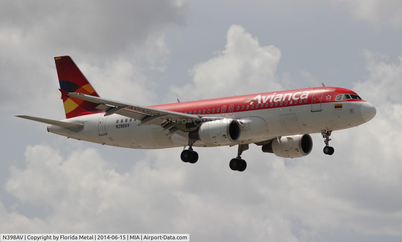 N398AV, 2009 Airbus A320-214 C/N 3988, Avianca A320