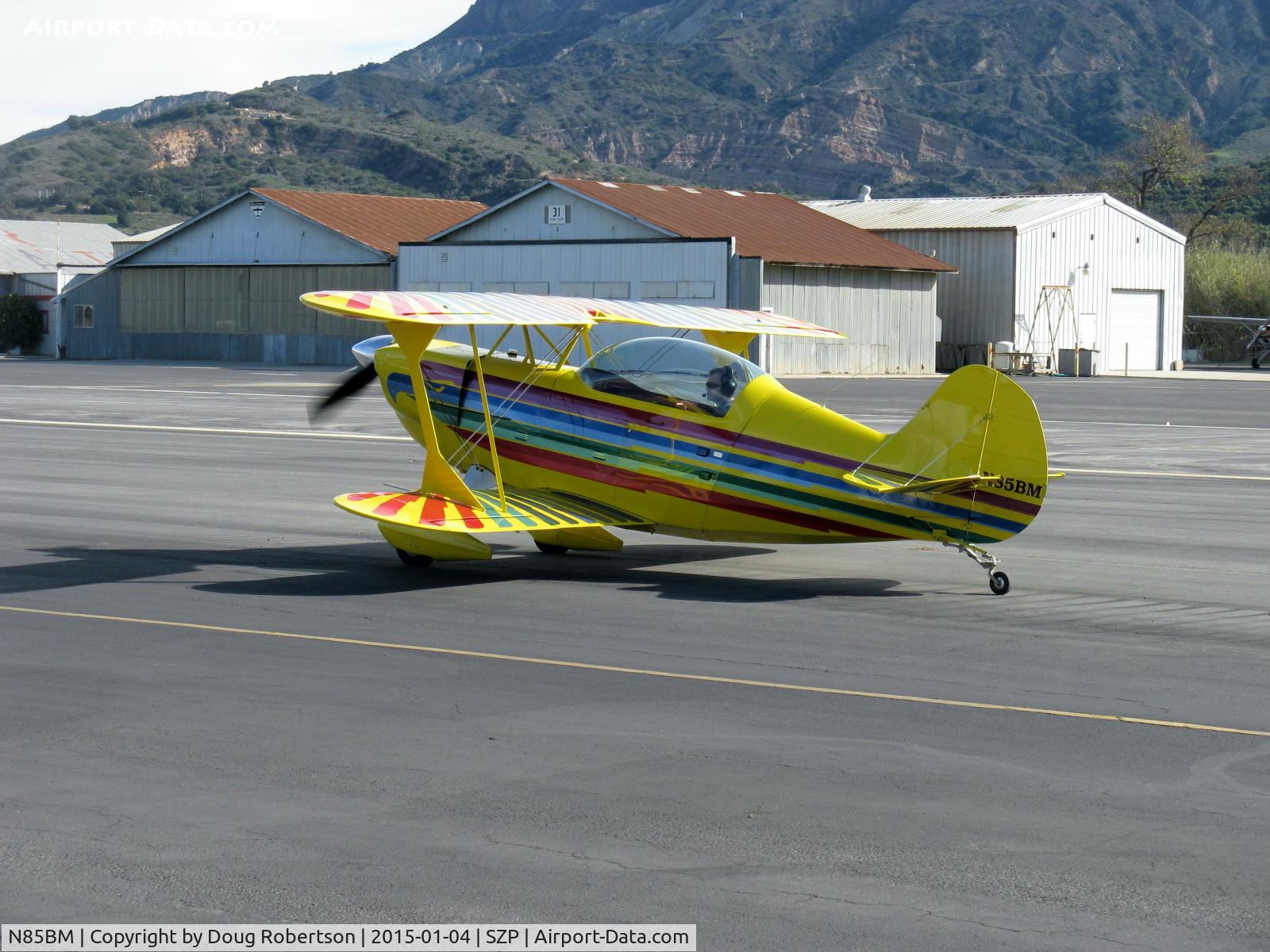 N85BM, 1993 Christen Eagle II C/N RM-1, 1993 McCrorie CHRISTEN EAGLE II, Lycoming IO-360, Experimental class biplane, taxi