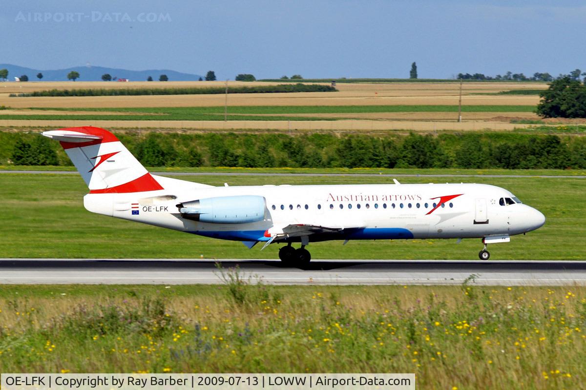 OE-LFK, 1995 Fokker 70 (F-28-0070) C/N 11555, Fokker F-70 [11555] (Austrian Arrows) Vienna-Schwechat~OE 13/07/2009