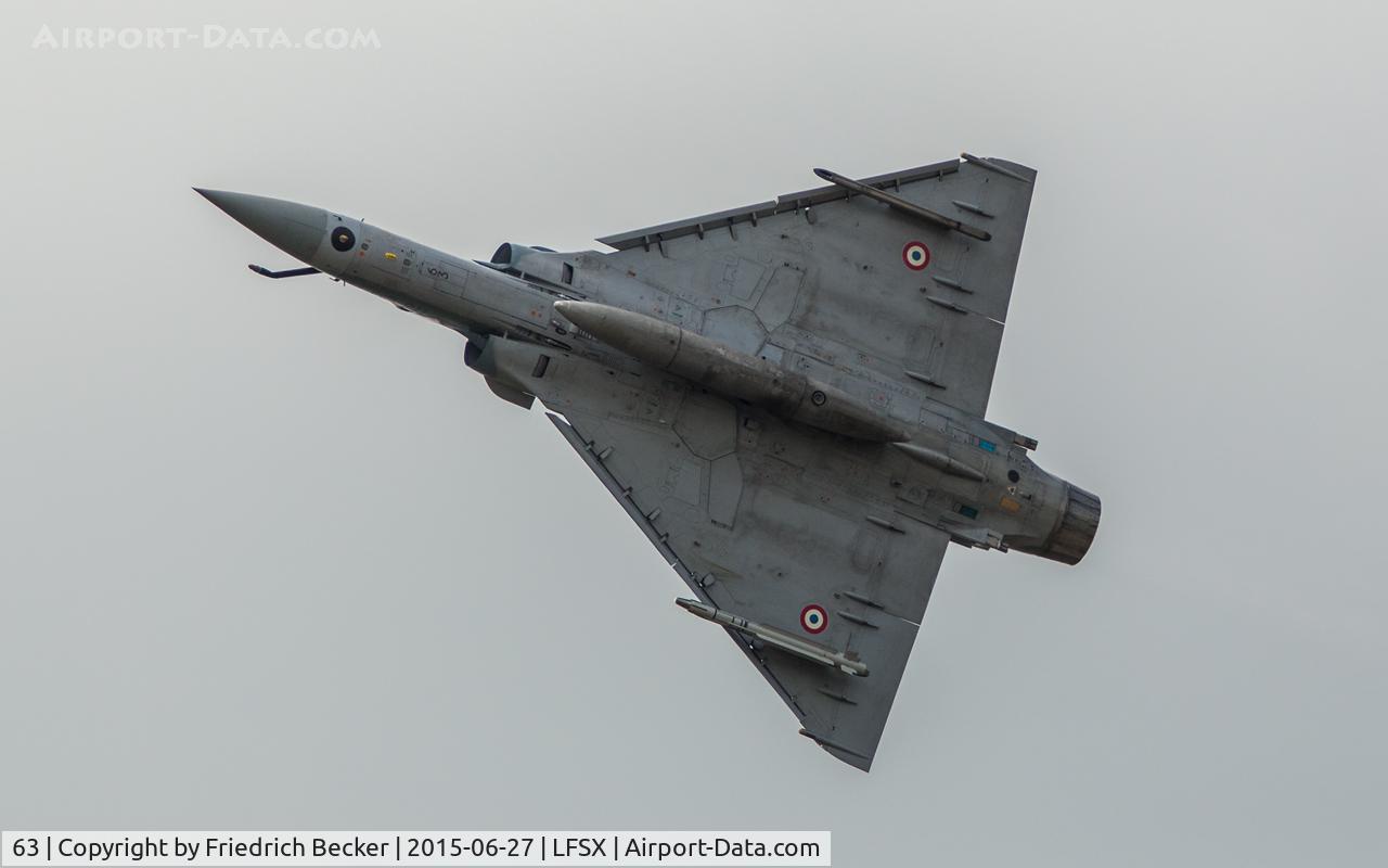 63, Dassault Mirage 2000-5F C/N 281, flying display Meeting Aerienne Luxeuil le Bains