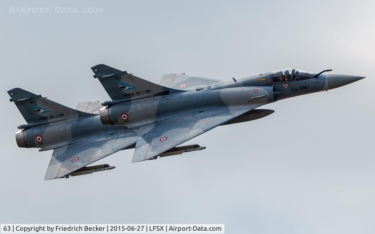 63, Dassault Mirage 2000-5F C/N 281, flying display Meeting Aerienne Luxeuil le Bains