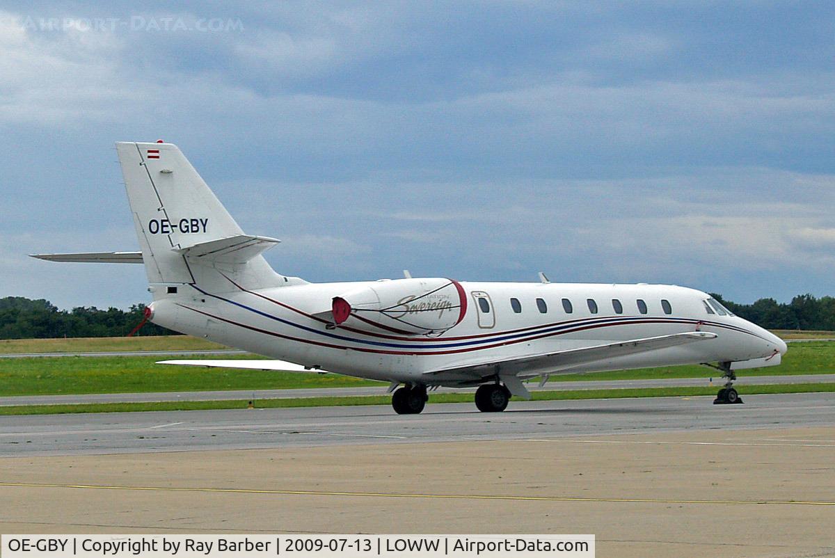 OE-GBY, 2006 Cessna 680 Citation Sovereign C/N 680-0066, Cessna Citation Sovereign [680-0066] Vienna-Schwechat~OE 13/07/2009