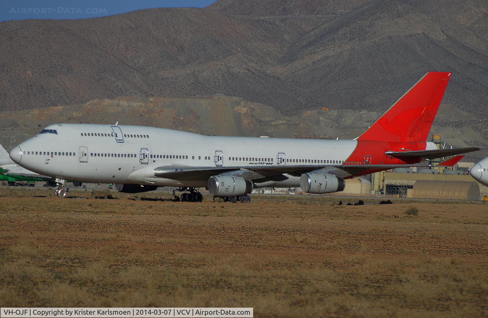 VH-OJF, 1989 Boeing 747-438 C/N 24483, Forever parked :-(