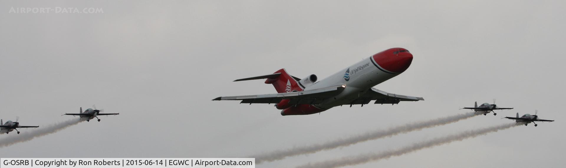 G-OSRB, 1983 Boeing 727-2S2F C/N 22929, Displaying at RAF Cosford Airshow.