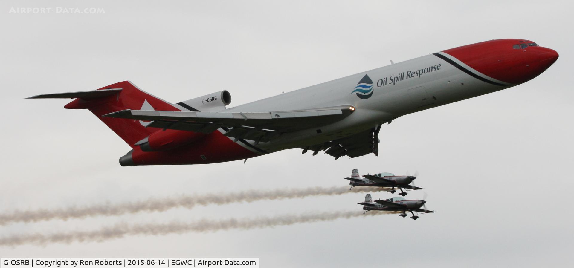 G-OSRB, 1983 Boeing 727-2S2F C/N 22929, Displaying at RAF Cosford Airshow.