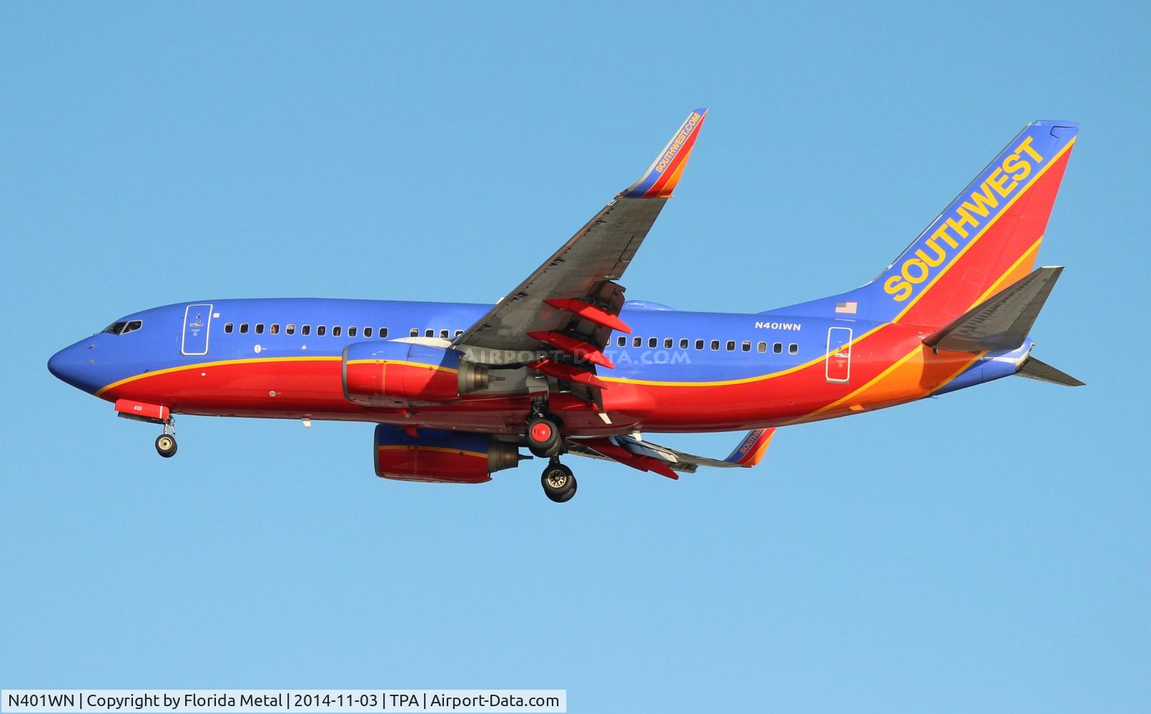 N401WN, 2001 Boeing 737-7H4 C/N 29813, Southwest