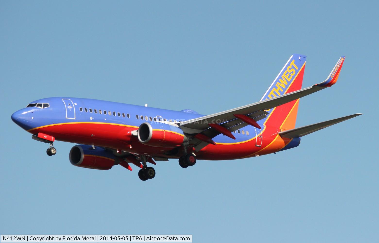 N412WN, 2001 Boeing 737-7H4 C/N 29818, Southwest