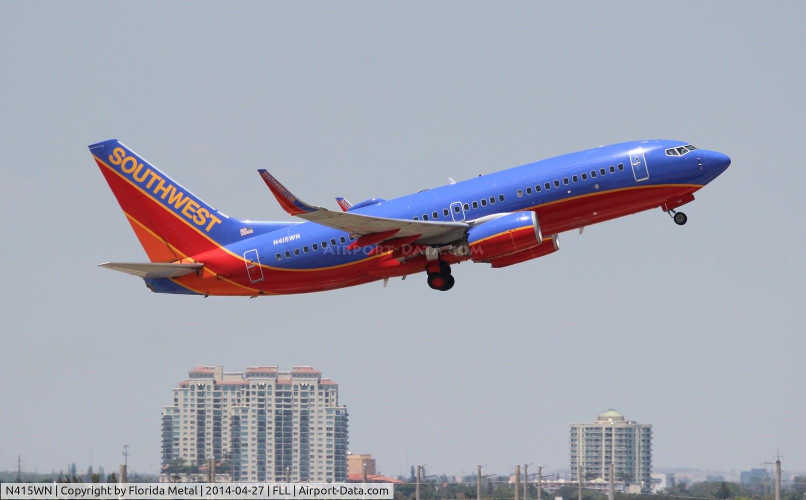 N415WN, 2001 Boeing 737-7H4 C/N 29836, Southwest
