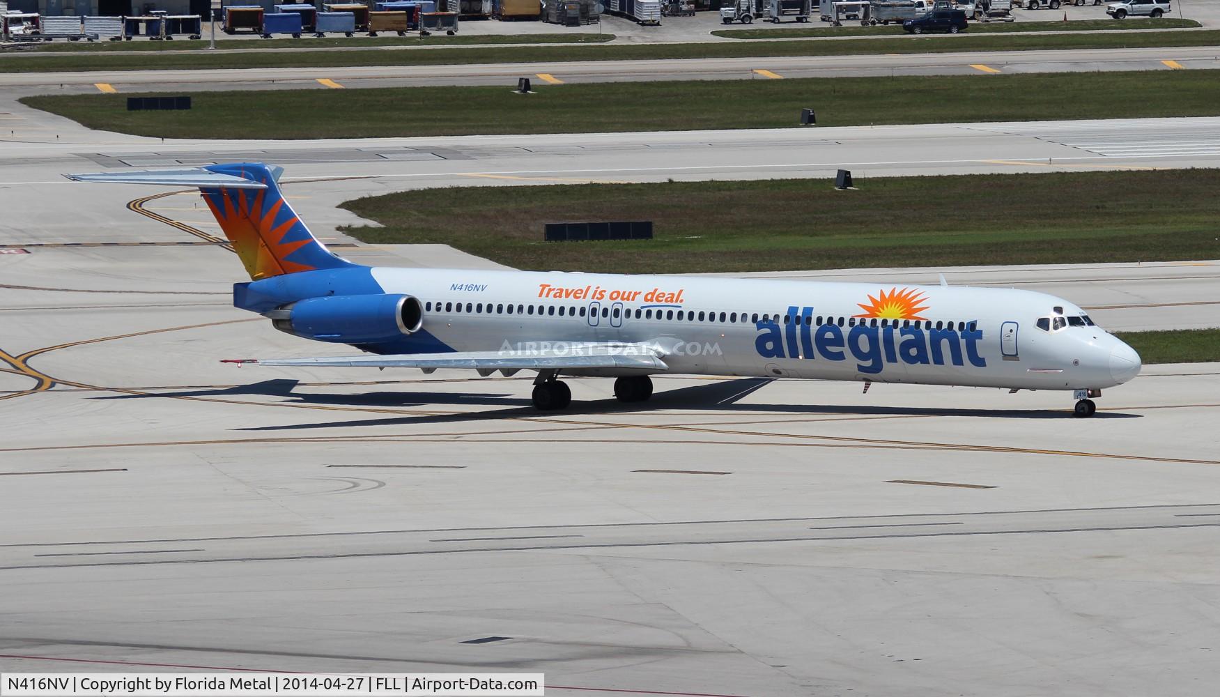 N416NV, 1987 McDonnell Douglas MD-83 (DC-9-83) C/N 49555, Allegiant MD-83