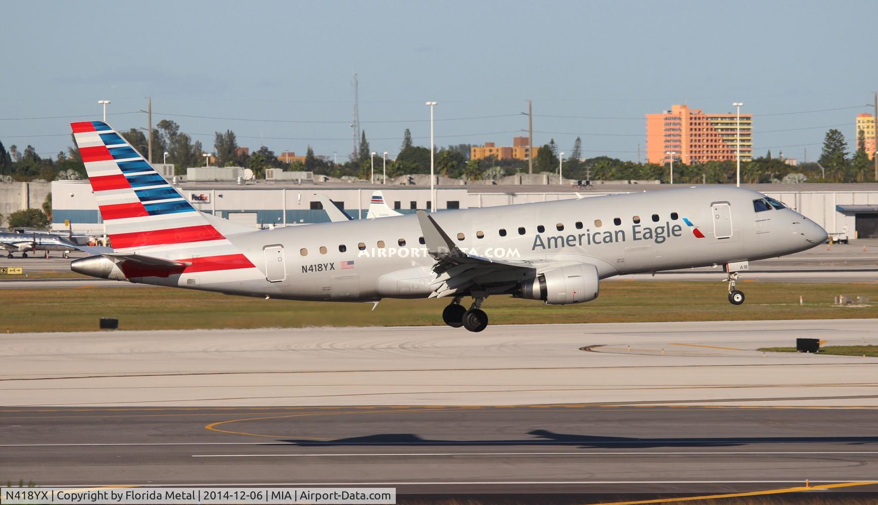 N418YX, 2013 Embraer 175LR (ERJ-170-200LR) C/N 17000383, Eagle E175