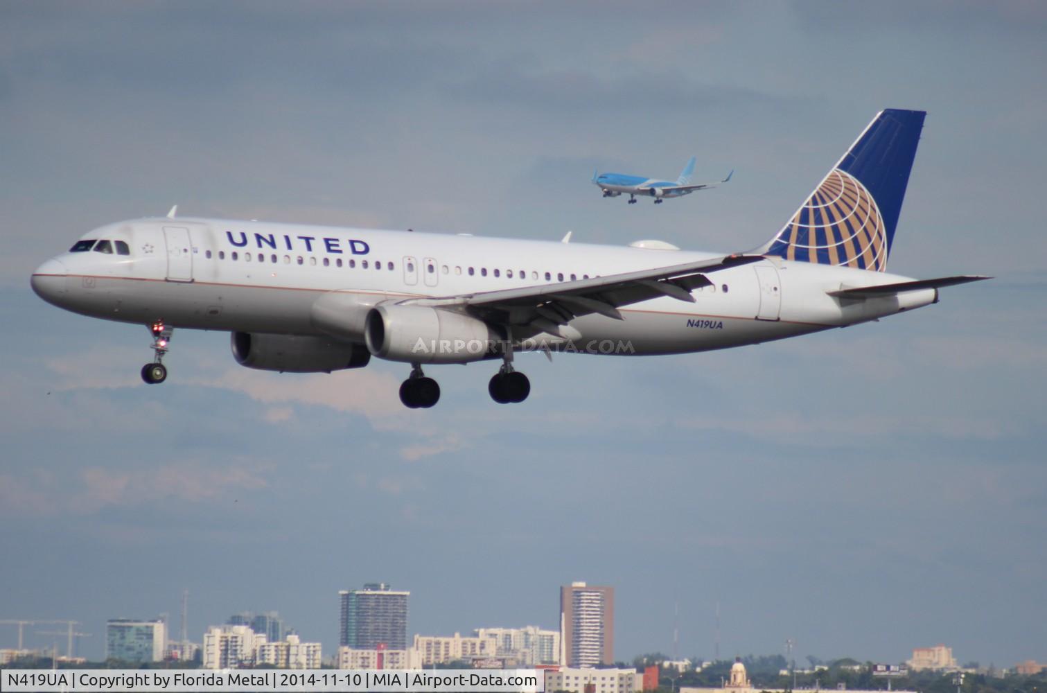 N419UA, 1994 Airbus A320-232 C/N 487, United A320