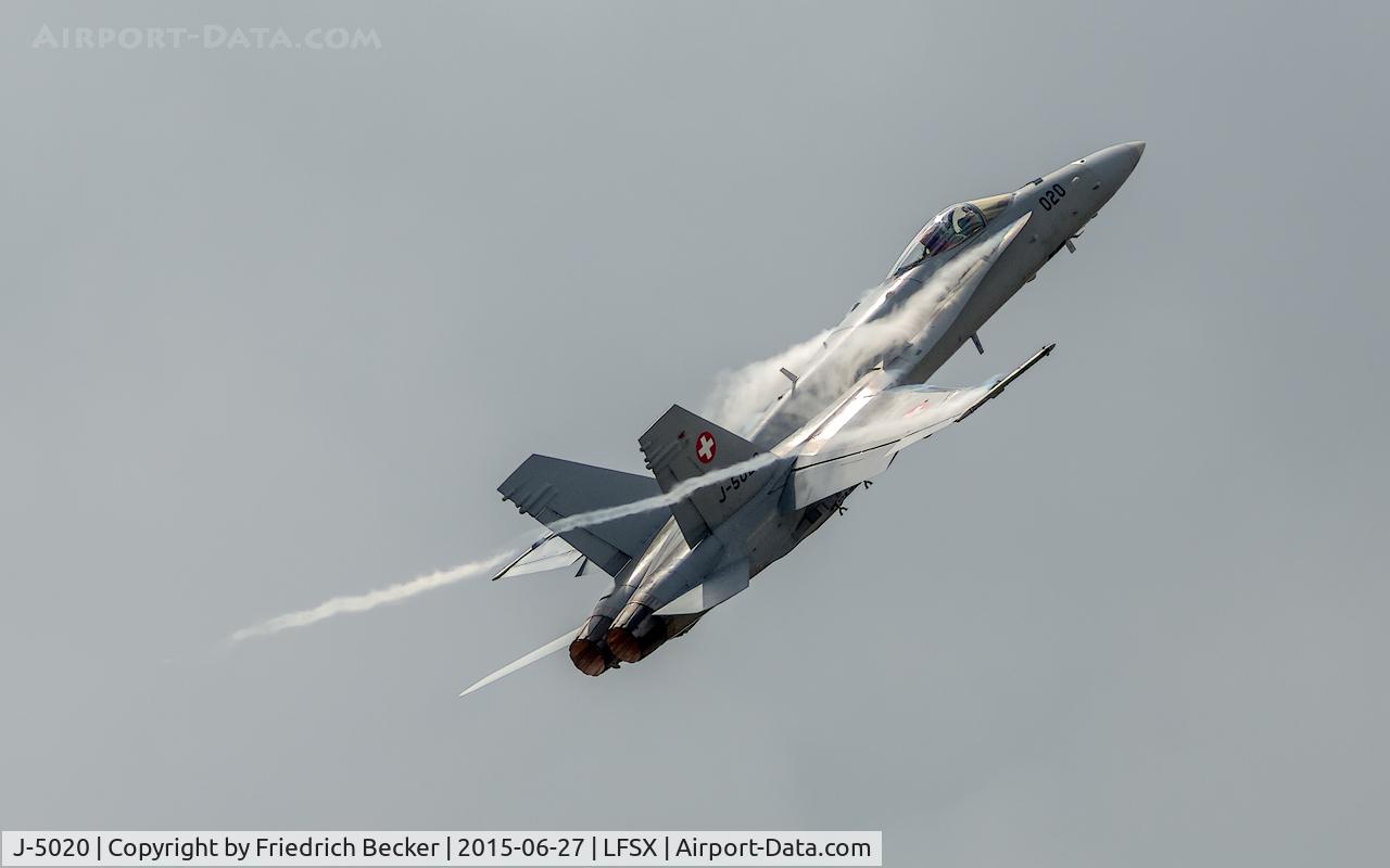 J-5020, McDonnell Douglas F/A-18C Hornet C/N 1369/SFC020, flying display, Meeting Aérien Luxeuil les Bains