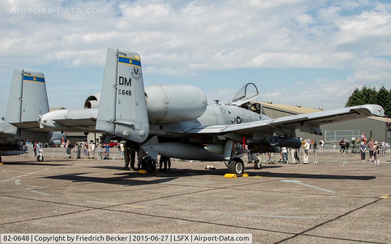 82-0648, 1982 Fairchild Republic A-10C Thunderbolt II C/N A10-0696, static display, Meeting Aérien Luxeuil les Bains