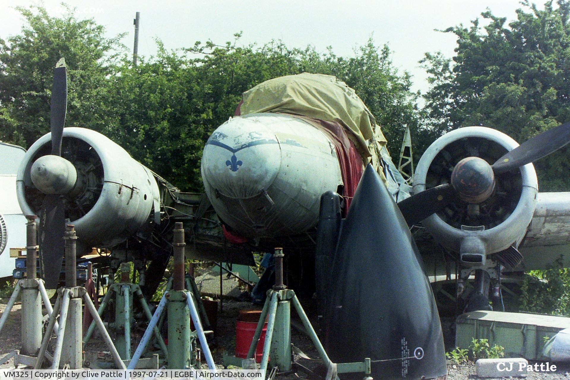 VM325, Avro 652A Anson C.19 Srs 2 C/N Not found VM325, Scanned from old neg - Seemingly unwanted and dumped at the Midland Air Museum at Coventry in July 1997.