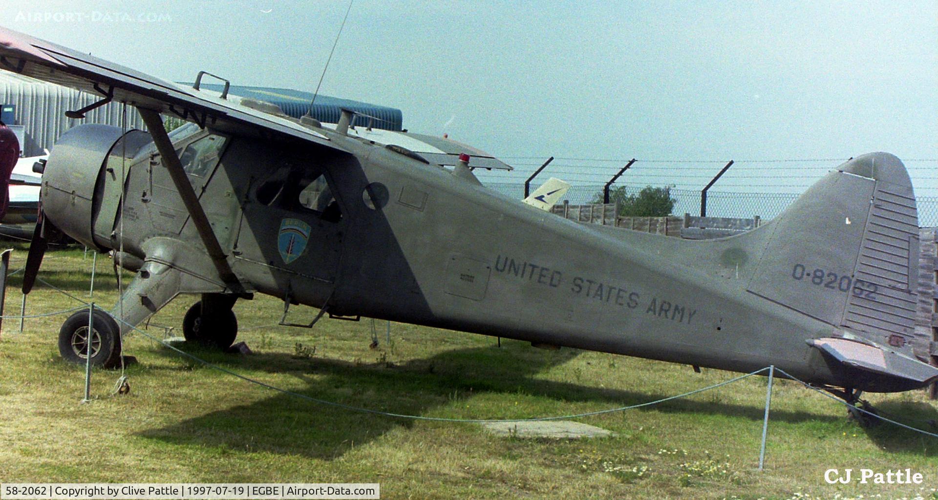 58-2062, 1958 De Havilland Canada U-6A Beaver C/N 1394, Scanned from neg. On display at the Midland Air Museum, Coventry. EGBE