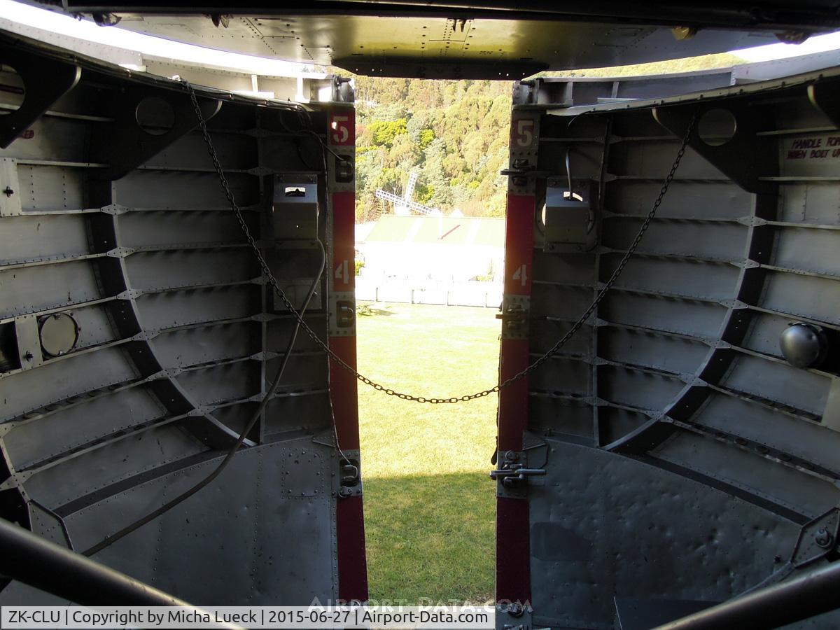 ZK-CLU, Bristol 170 Freighter Mk.31M C/N 13156, Front loading doors. At Founders Heritage Park, Nelson