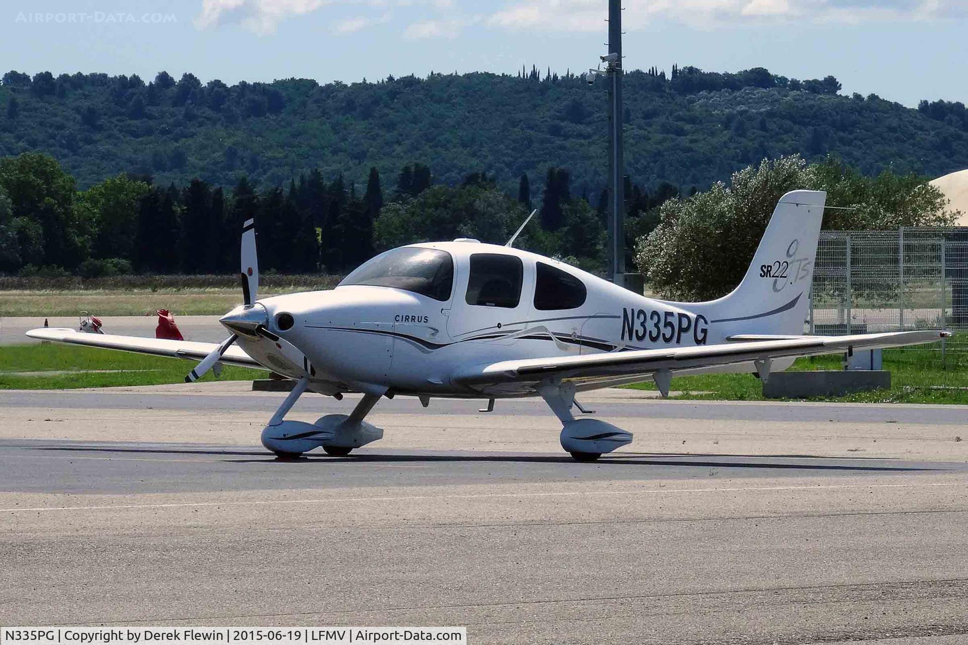 N335PG, 2005 Cirrus SR22 GTS C/N 1504, Cirrus SR22, parked up at Avignon Caumont Airport France.