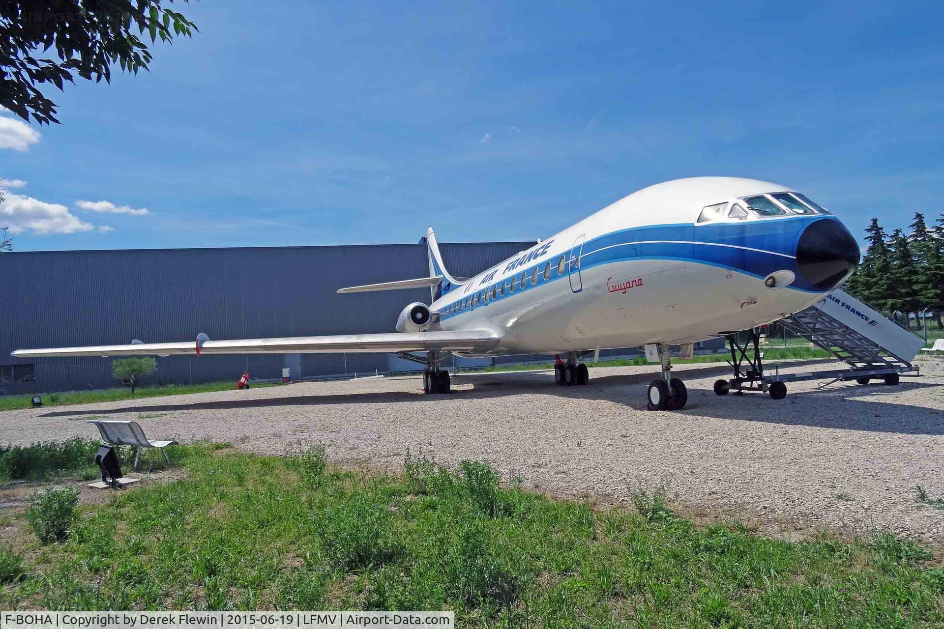 F-BOHA, 1968 Sud Aviation SE-210 Caravelle III C/N 242, Caravelle III, coded Guyane, seen preserved at Avignon Caumont Airport France.