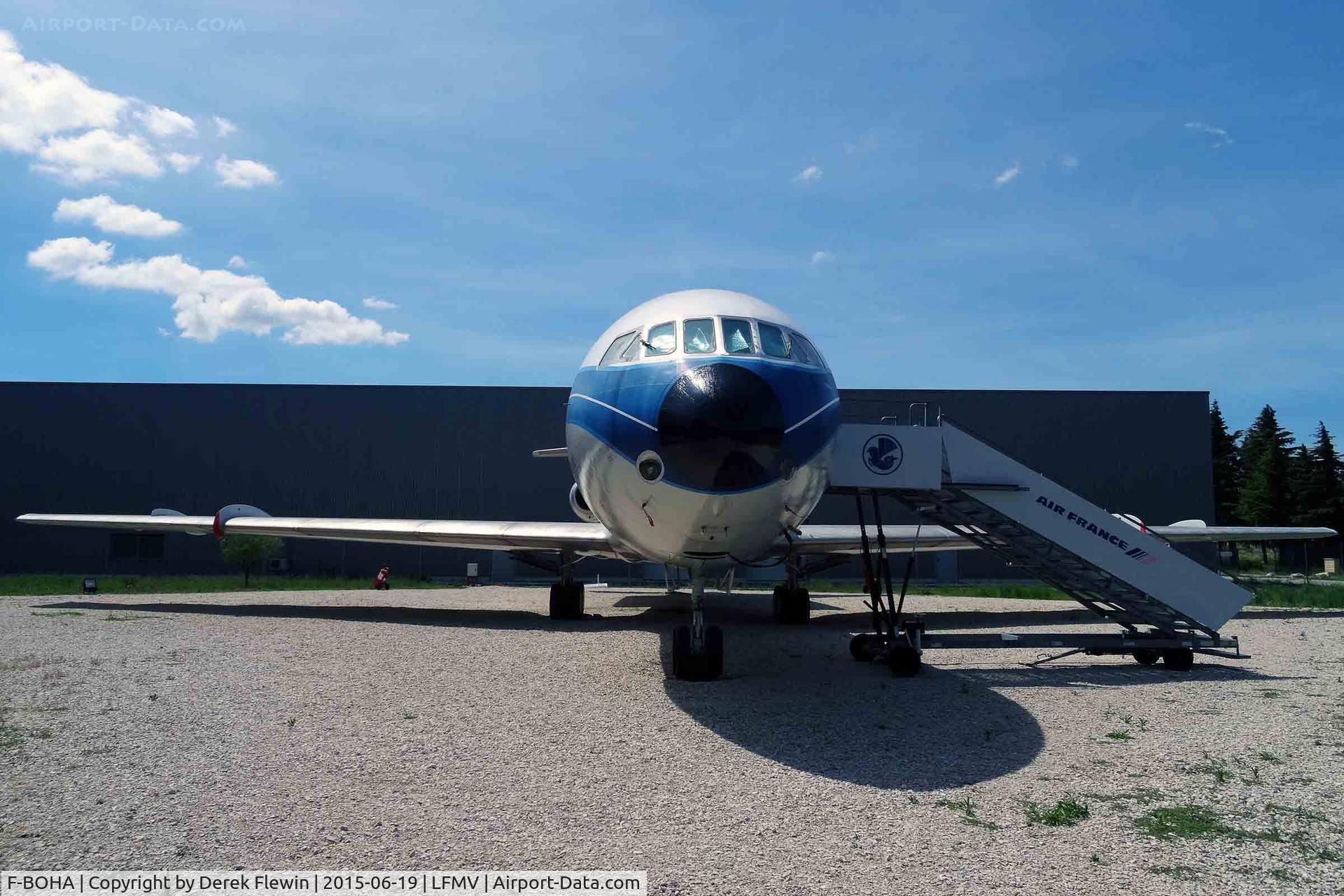 F-BOHA, 1968 Sud Aviation SE-210 Caravelle III C/N 242, Caravelle III, coded Guyane, seen preserved at Avignon Caumont Airport France.
