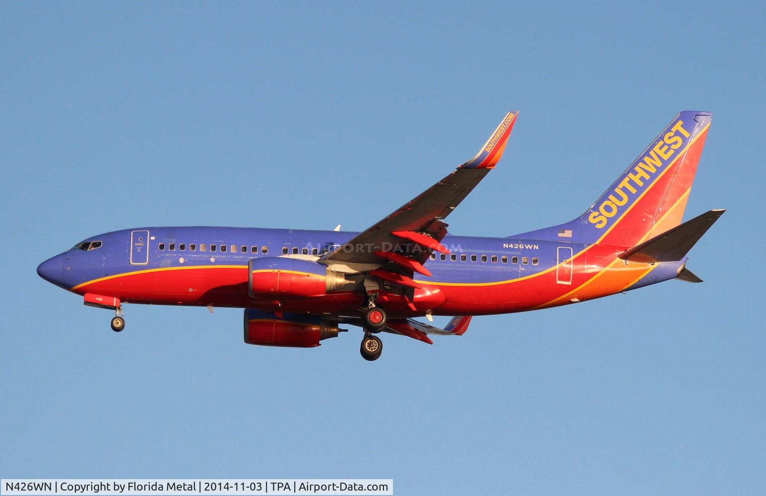 N426WN, 2002 Boeing 737-7H4 C/N 29830, Southwest