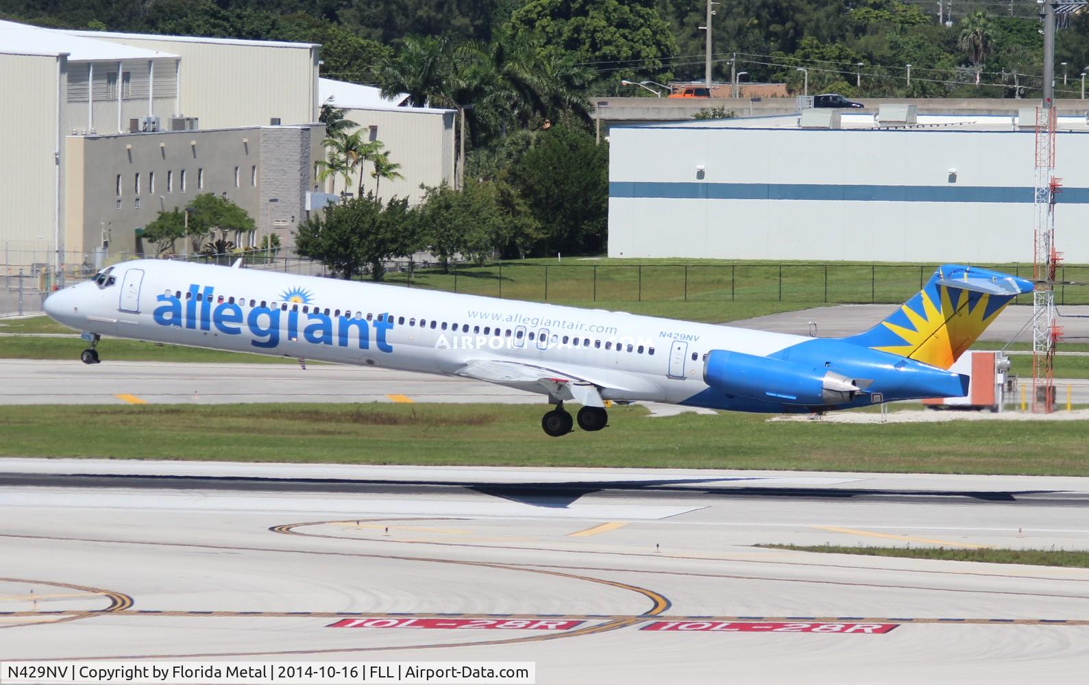 N429NV, 1985 McDonnell Douglas MD-83 (DC-9-83) C/N 49385, Allegiant