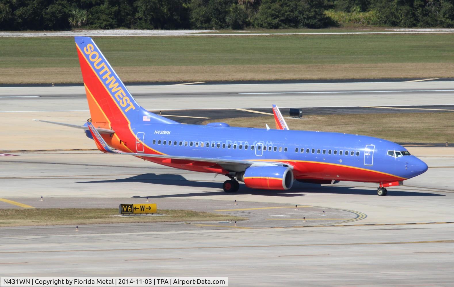 N431WN, 2002 Boeing 737-7H4 C/N 29845, Southwest