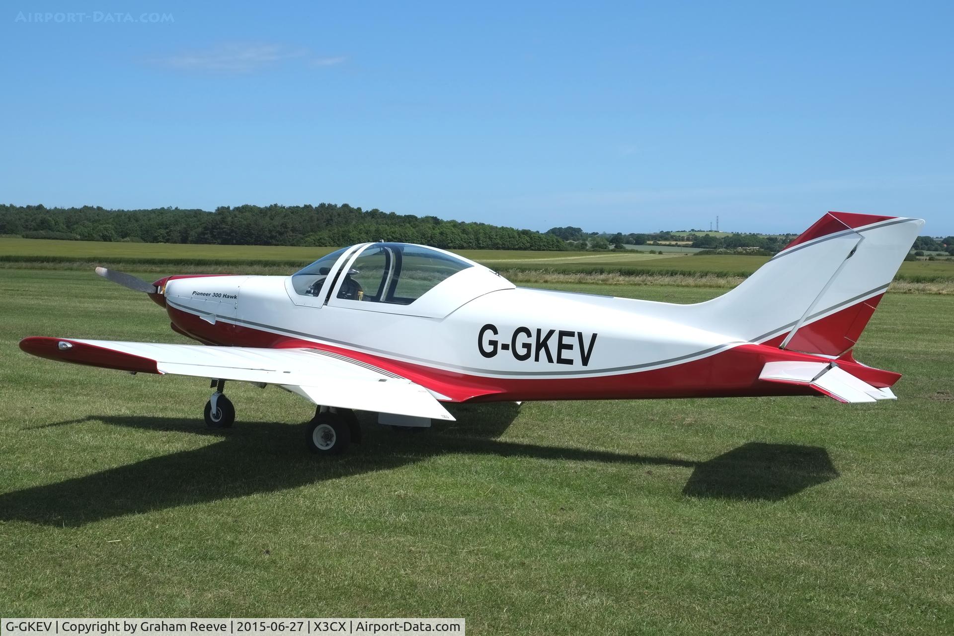 G-GKEV, 2010 Alpi Aviation Pioneer 300 Hawk C/N LAA 330A-14965, Parked at Northrepps.