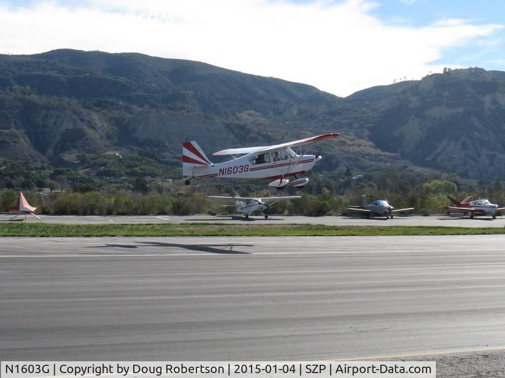N1603G, 1968 Champion 7ECA Citabria C/N 609, 1968 Champion 7ECA CITABRIA, Lycoming O-235 115 Hp, takeoff climb Rwy 22