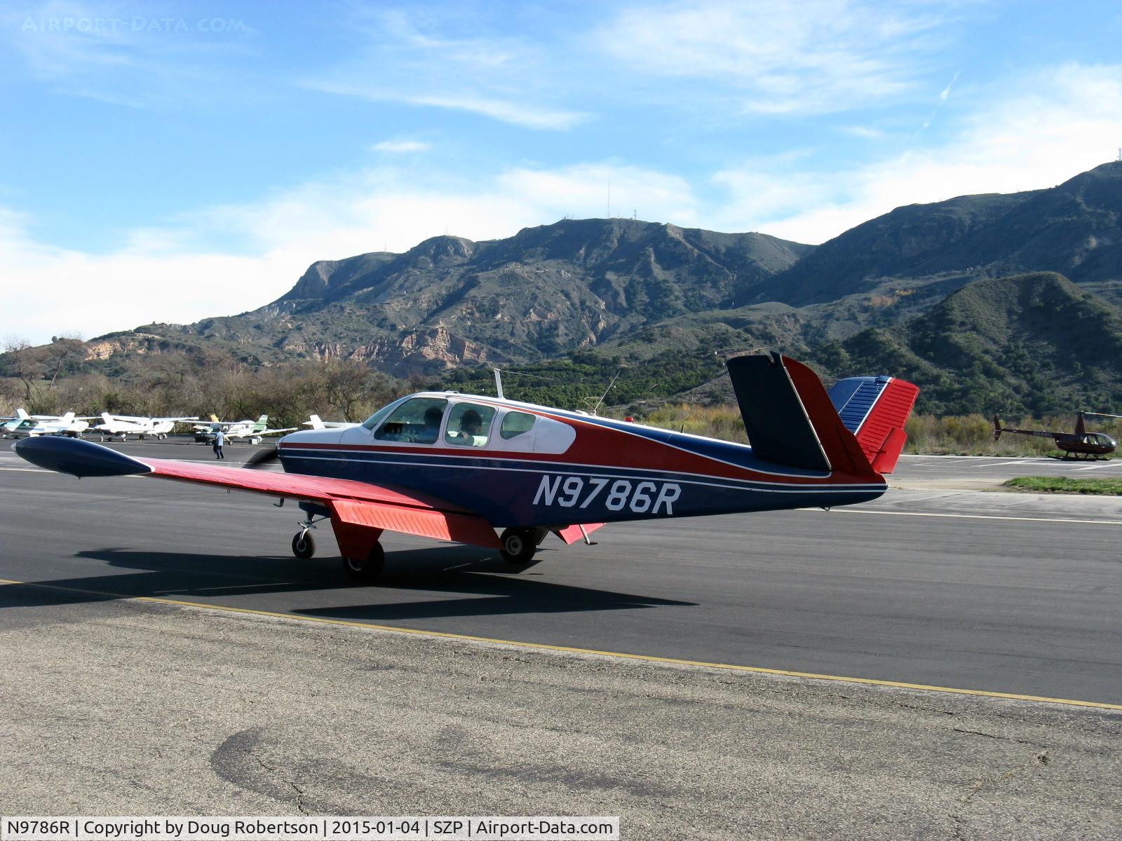 N9786R, 1960 Beech M35 Bonanza C/N D-6299, 1960 Beech M35 BONANZA, Continental IO-470-C 250 Hp, taxi back