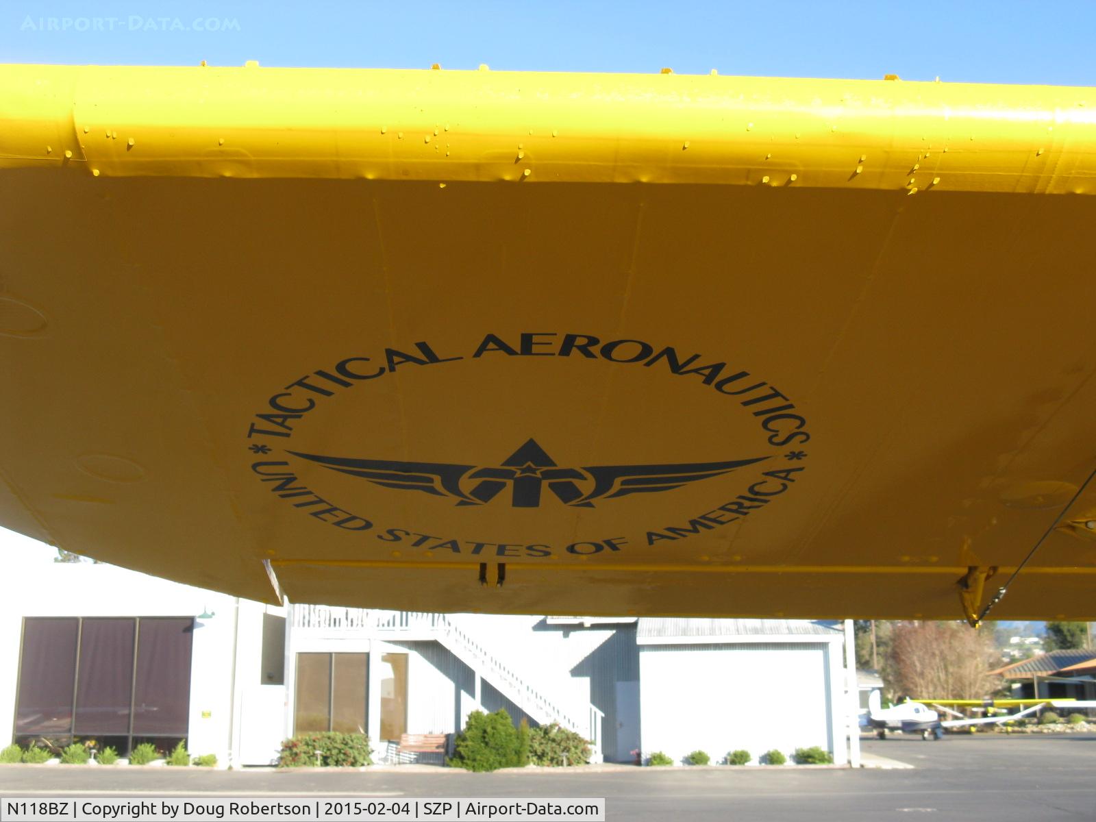 N118BZ, 1968 Piper PA-18-150 Super Cub C/N 18-8647, 1968 Piper PA-18-150 SUPER CUB, Lycoming O-320 150 Hp, wing logo. Note: wing MIcro vortex generators mod by STC