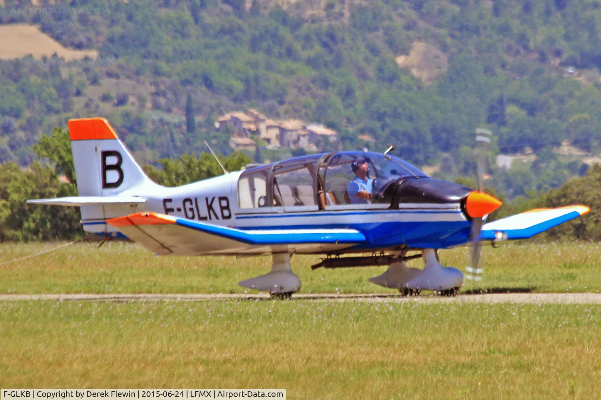F-GLKB, Robin DR-400-180R Regent C/N 2109, Robin, coded B, seen prior to starting tugging duties.