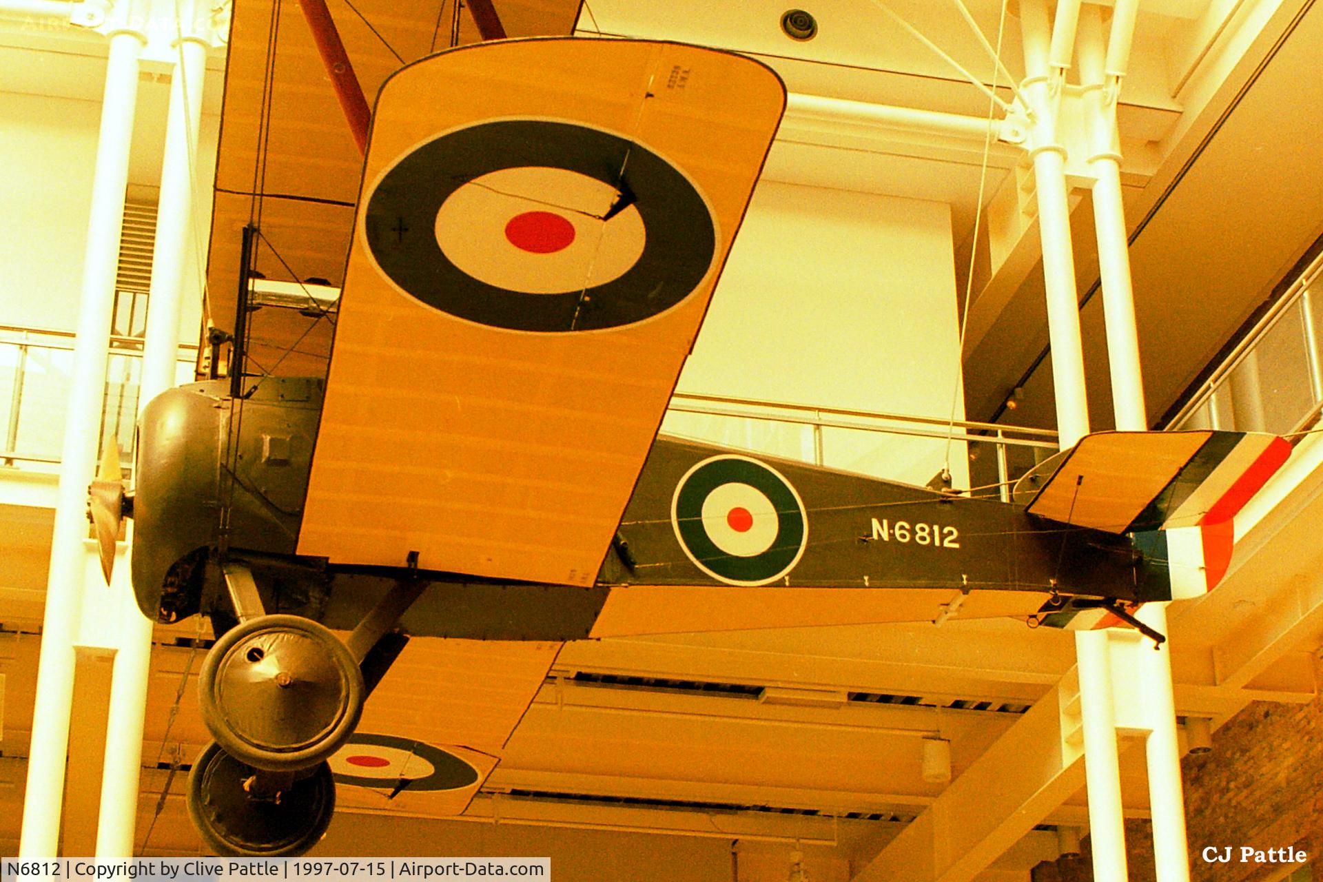 N6812, Sopwith Camel 2F1 C/N Not found N6812, On display in the IWM at Lambeth, London, an original aircraft.