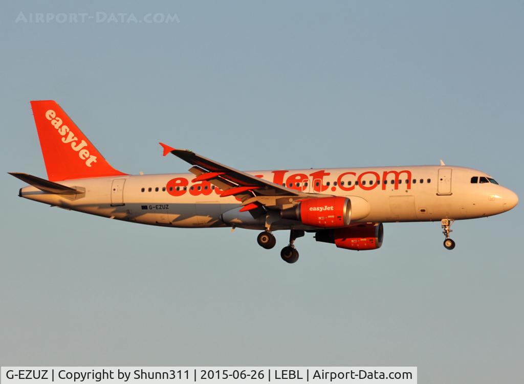 G-EZUZ, 2012 Airbus A320-214 C/N 5187, Landing rwy 25R