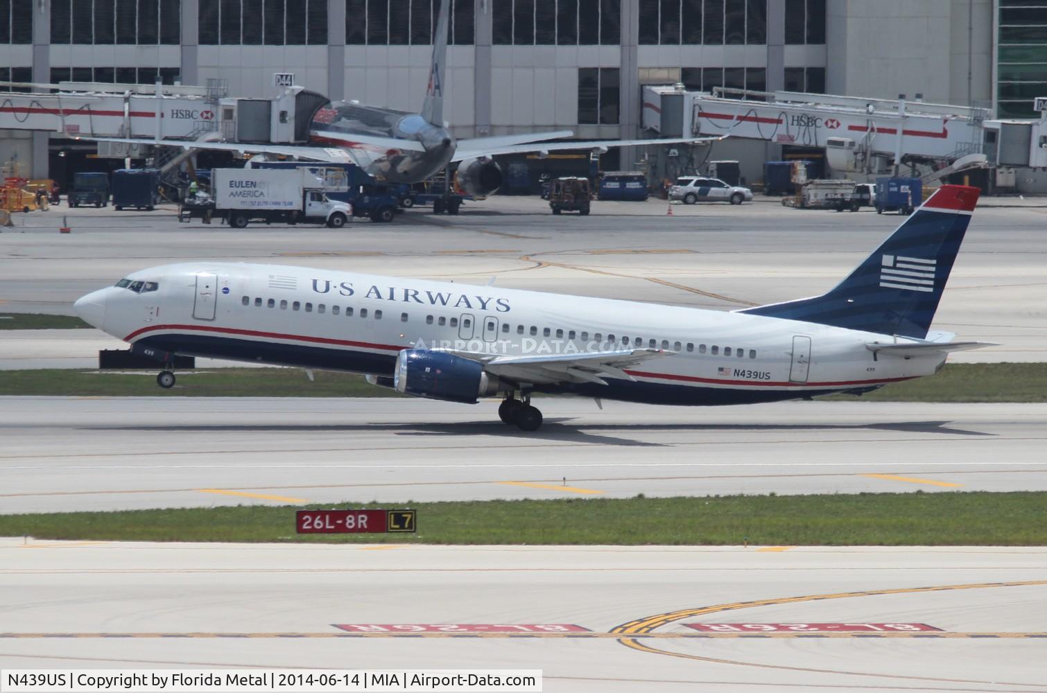 N439US, 1990 Boeing 737-4B7 C/N 24781, US Airways 737-400