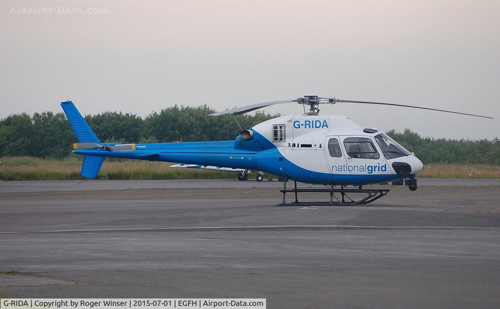 G-RIDA, 2007 Eurocopter AS-355NP Ecureuil 2 C/N 5734, Visiting helicopter operated by National Grid Electricity Transmissions.