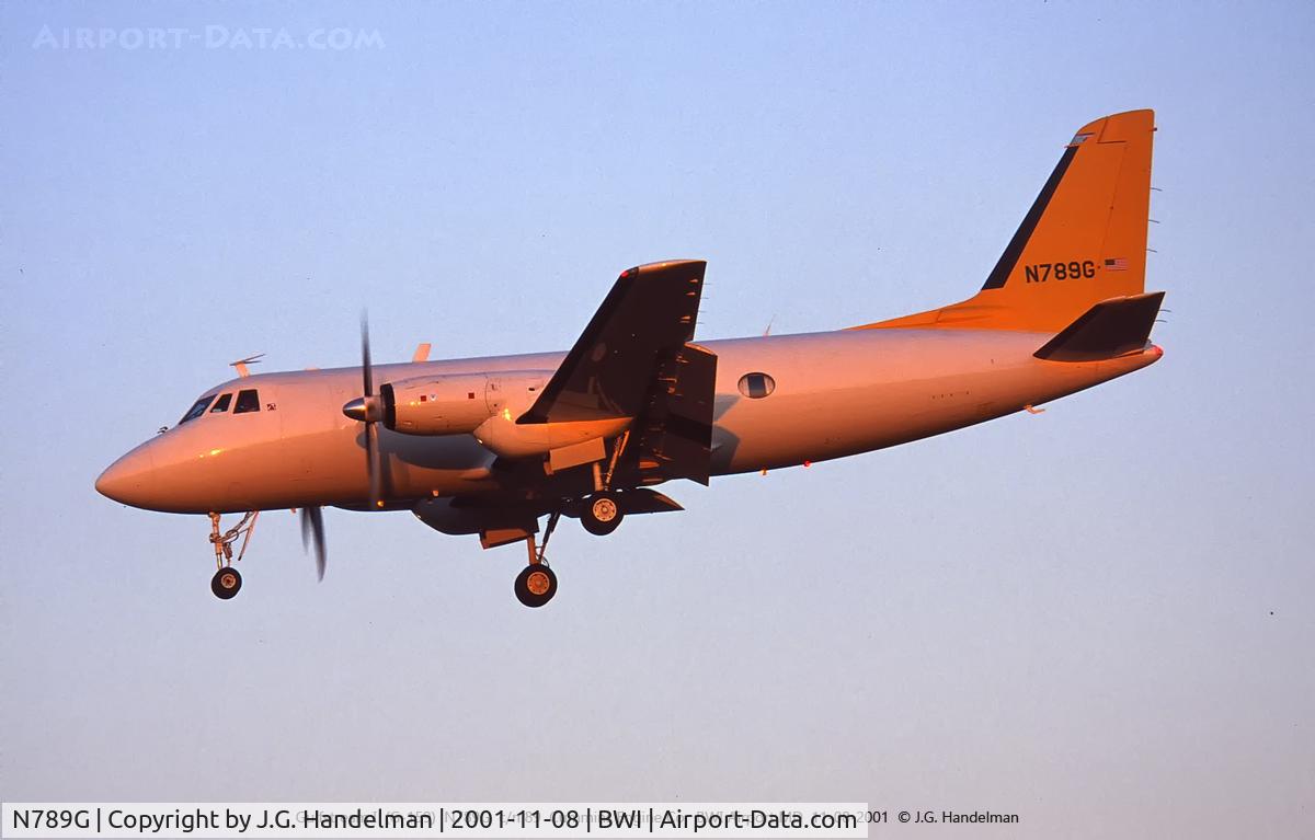 N789G, 1962 Grumman G-159 Gulfstream 1 C/N 89, On final to 33L.