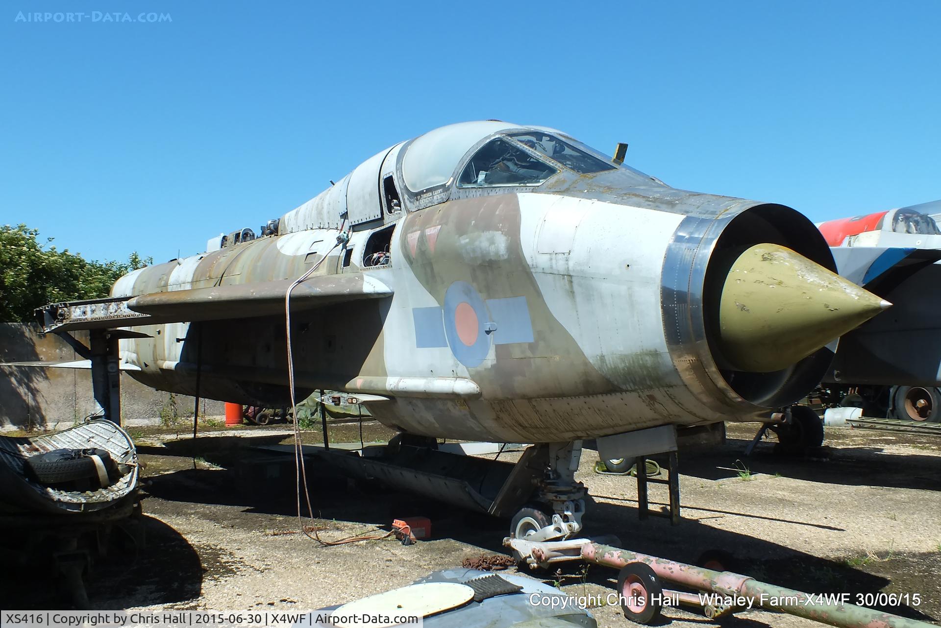 XS416, 1962 English Electric Lightning T.5 C/N 95001, English Electric Lightning T.5 XS416 stored on a farm a few miles south of RAF Coningsby