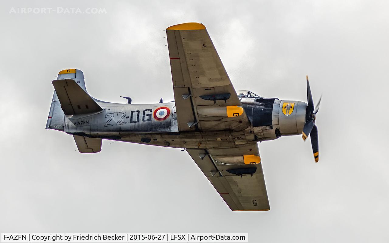 F-AZFN, Douglas AD-4N Skyraider C/N 7609, flying display, Meeting Aérien Luxeuil les Bains