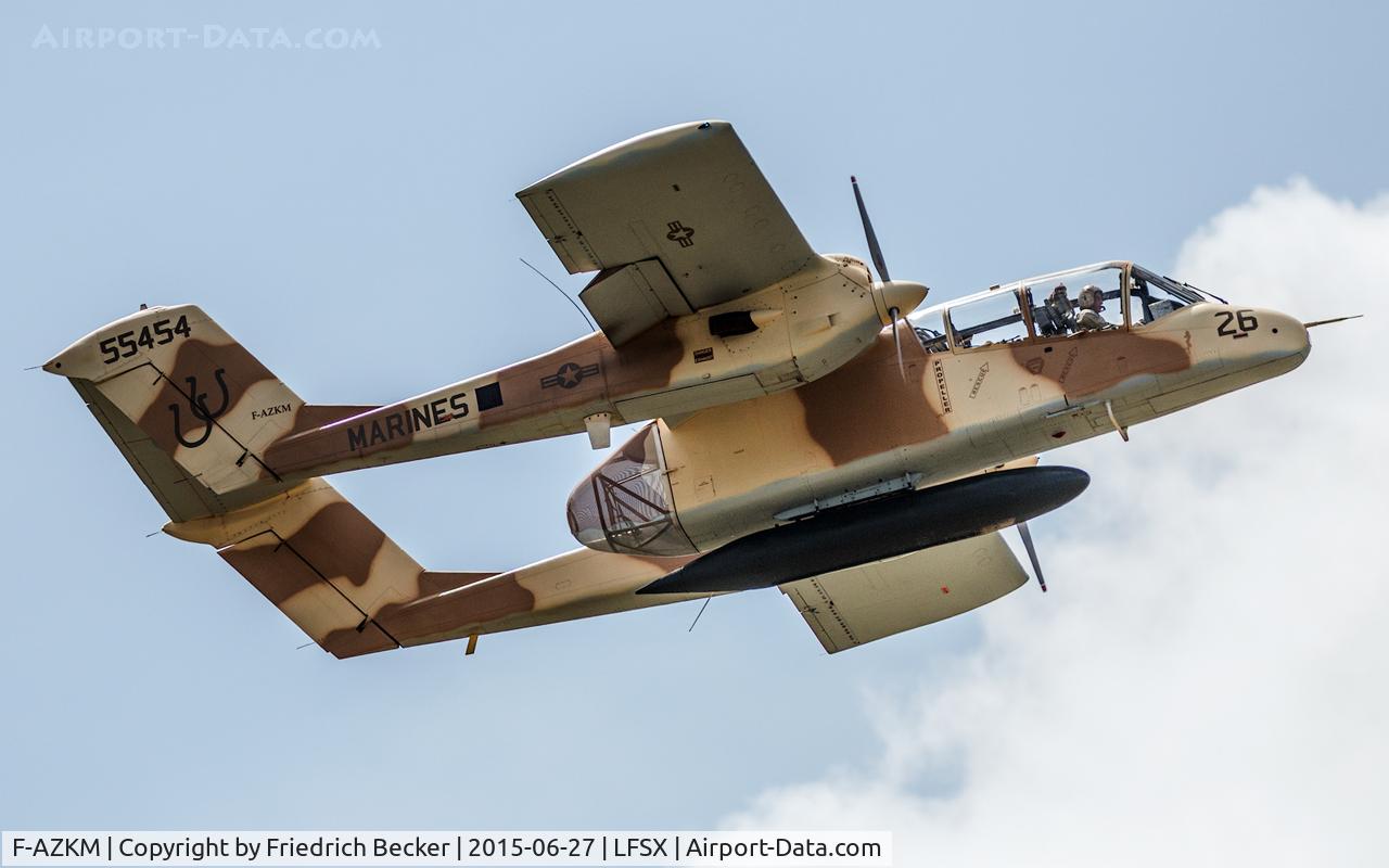 F-AZKM, 1971 North American OV-10B Bronco C/N 338-9 (305-65), flying display, Meeting Aérien Luxeuil les Bains
