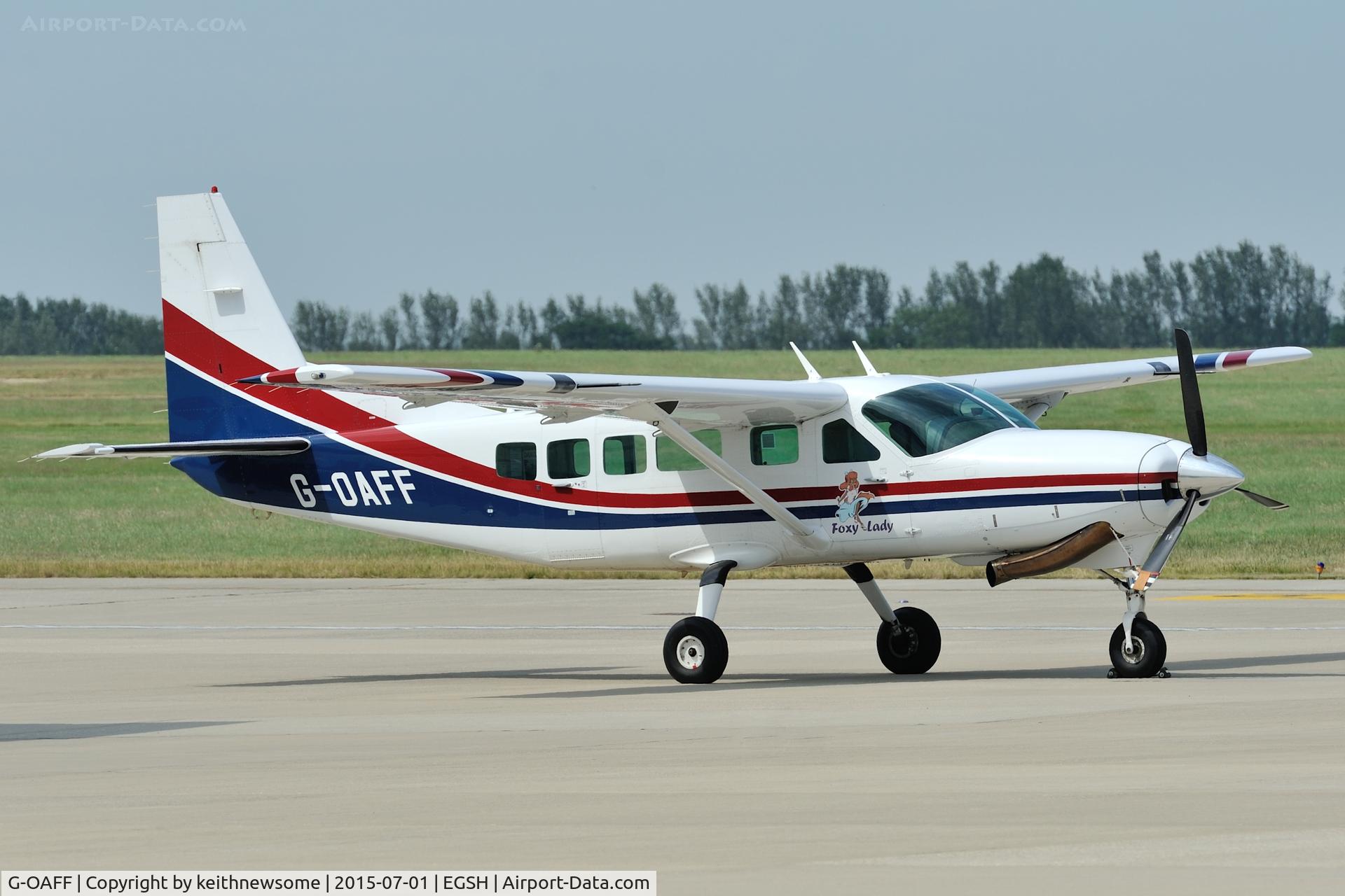 G-OAFF, 2007 Cessna 208 Caravan I C/N 20800415, Royal Norfolk Show parachute team aircraft.