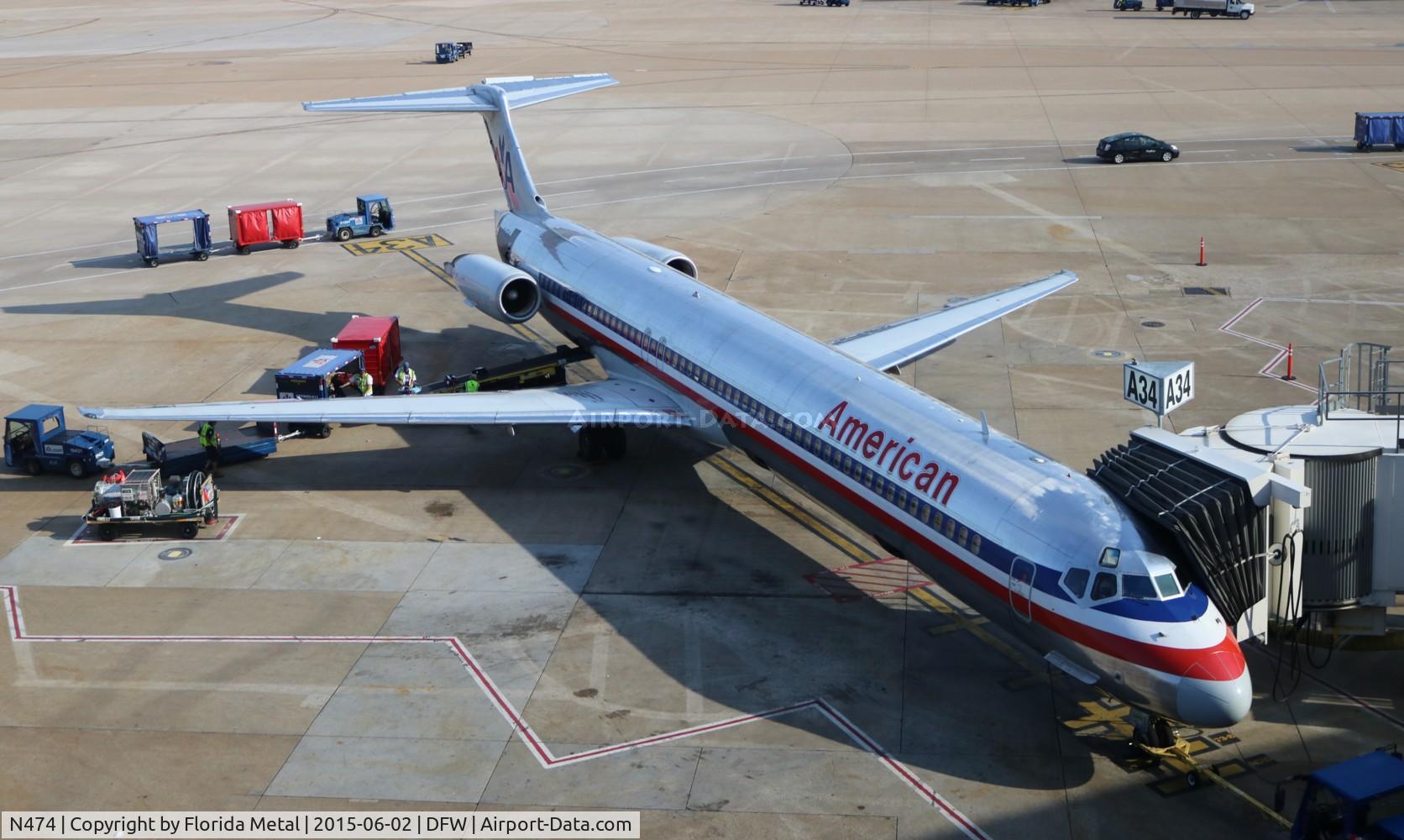 N474, 1988 McDonnell Douglas MD-82 (DC-9-82) C/N 49649, American MD-82 I rode TUS-DFW