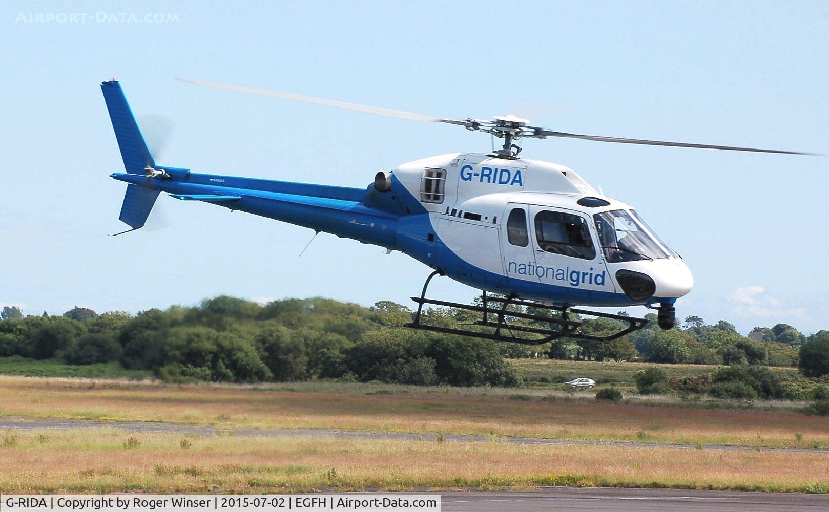 G-RIDA, 2007 Eurocopter AS-355NP Ecureuil 2 C/N 5734, Visiting helicopter operated by National Grid Electricity Transmissions.