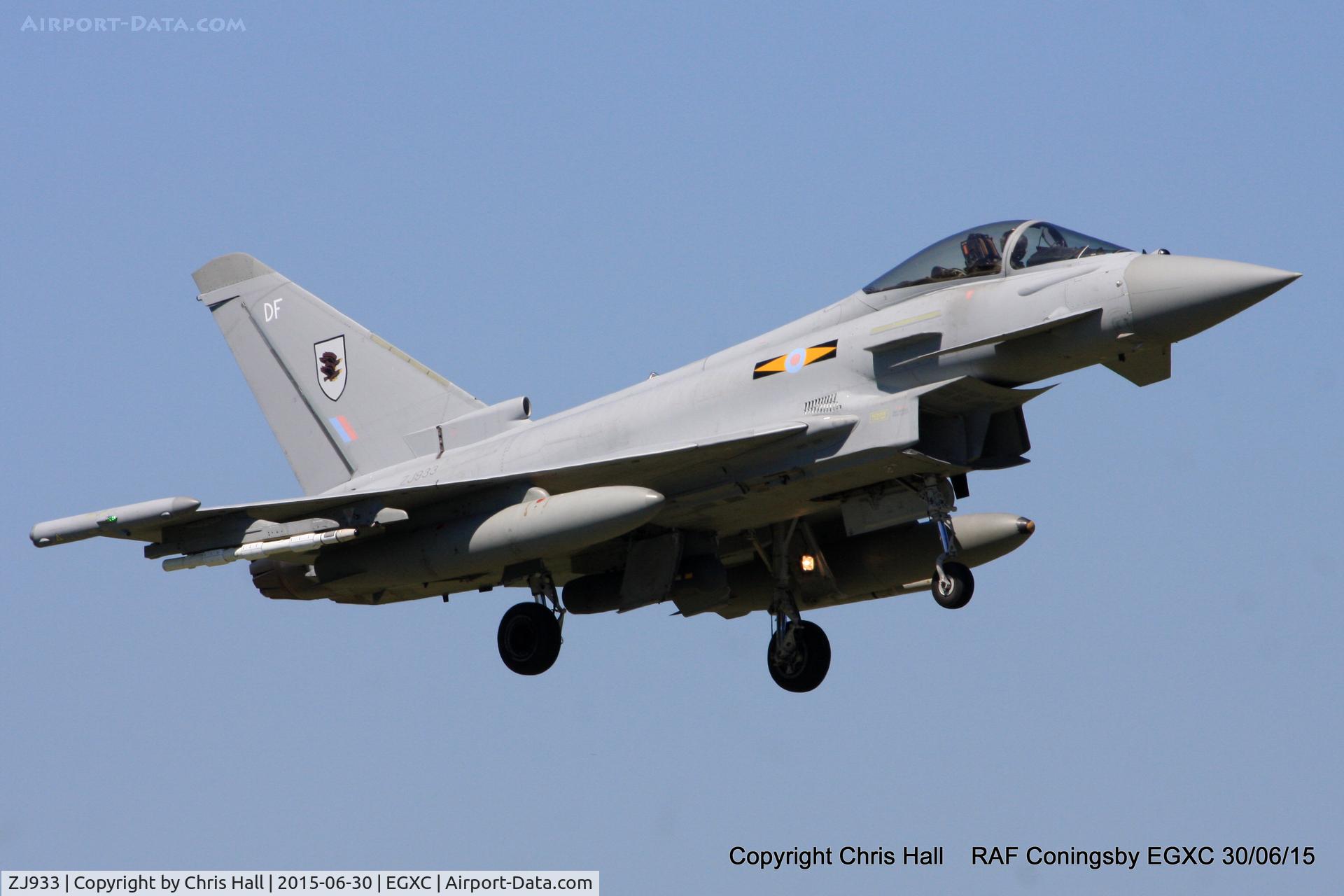 ZJ933, 2006 Eurofighter EF-2000 Typhoon FGR4 C/N 0108/BS024, RAF 11(F) Sqn