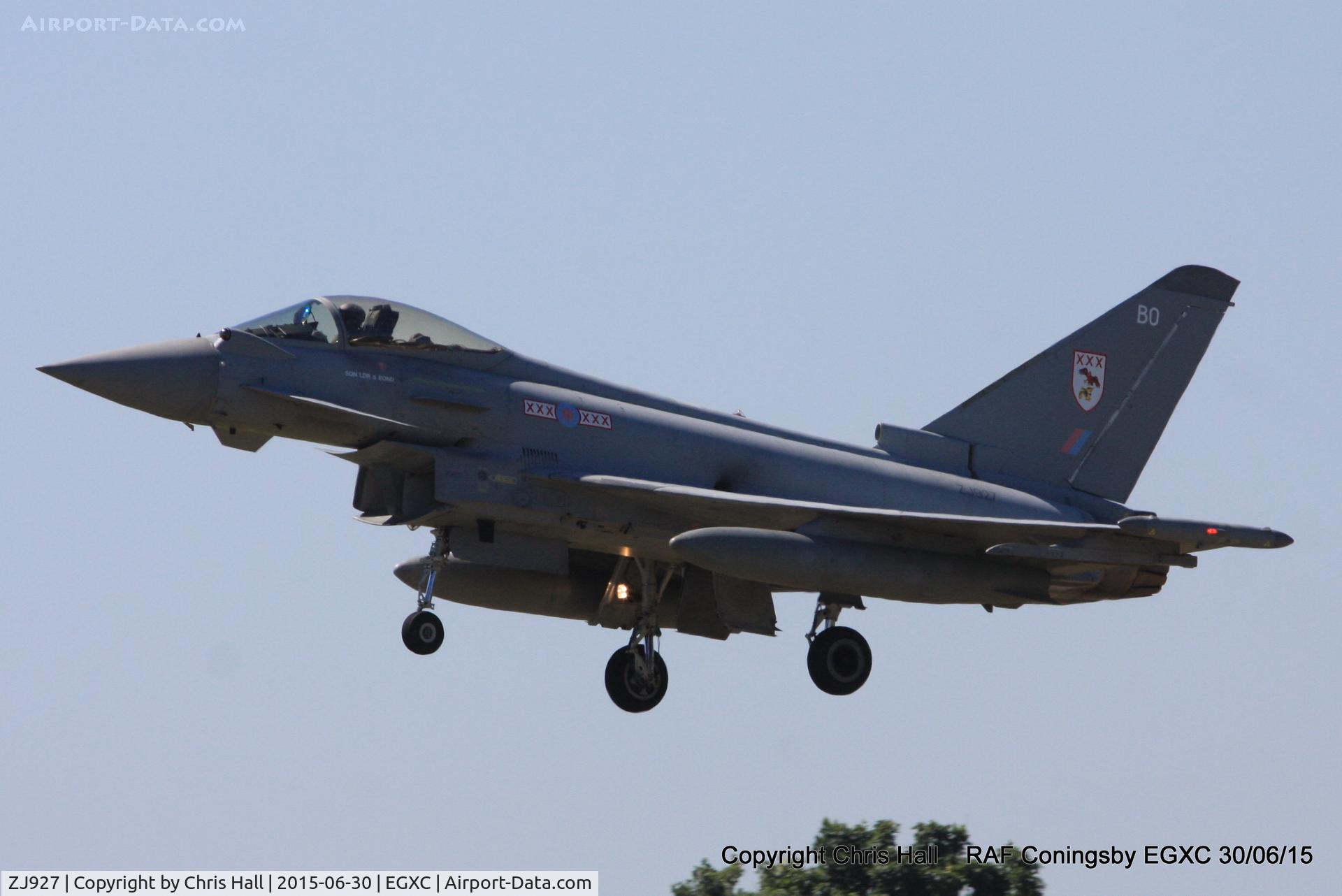 ZJ927, 2006 Eurofighter EF-2000 Typhoon FGR4 C/N 0089/BS018, RAF 29 Sqn